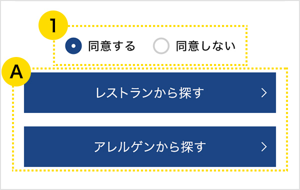 ステップ1　主なメニュー検索条件の指定